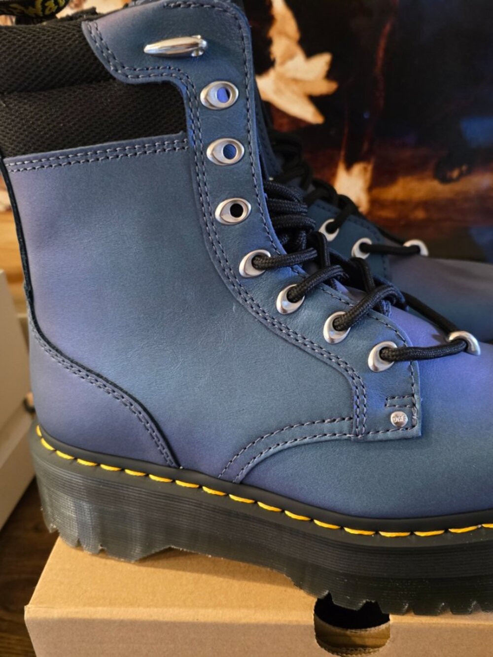 Dr. Martens Jadon II Hardware HDW Platforms Deep Blue Women's Sz 6 US NEW - Picture 6 of 16